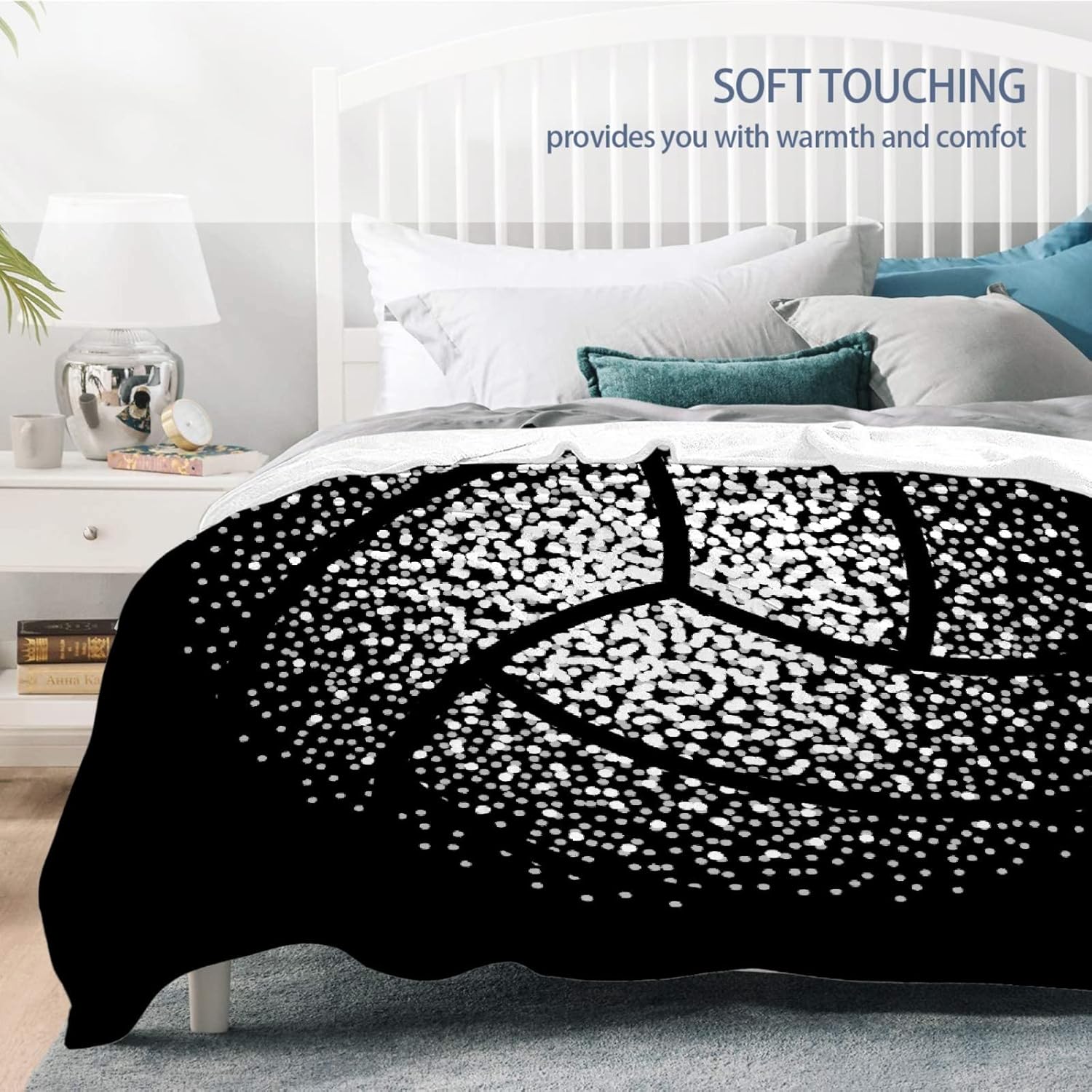 Volleyball Blanket Gift for Boy Girl, Volley Ball Sport Throw Lightweight Super Soft Cozy Blanket for Bedroom Living Room, Volleyball Gifts for Player, Athlete, Coach, Team 60"x50"for Teen - Image 6