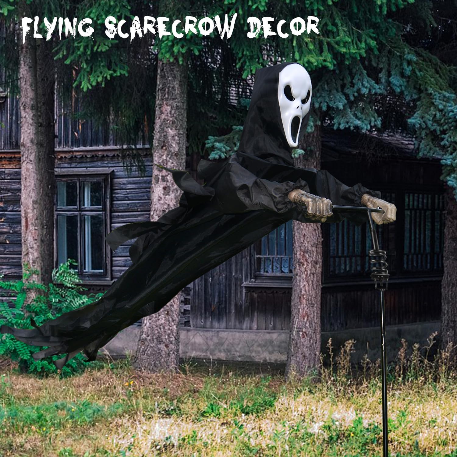 Elevate Your Halloween with the LarpGears 7.5Ft Rotatable Scarecrow Ghost!