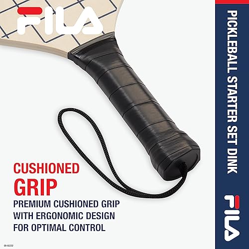 Miniatura 8 de FILA Accessories Juego de 2 palas de pickleball - Incluye 2 raquetas de pickleball, 2 pelotas de pickleball para exteriores, raqueta de pickleball