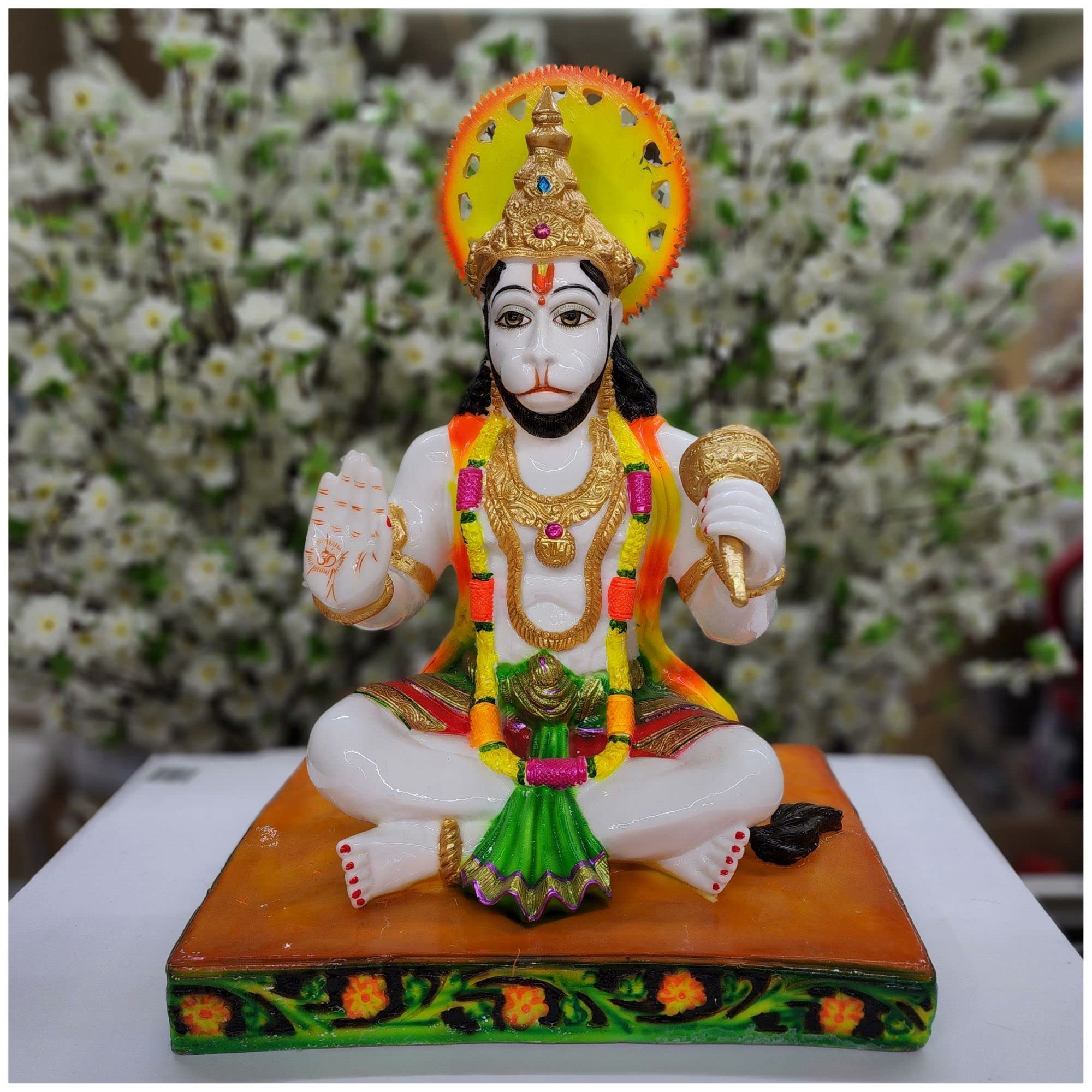 Buy AtoZ India Cart Lord Hanuman ji Statue in Marble Dust Blessing