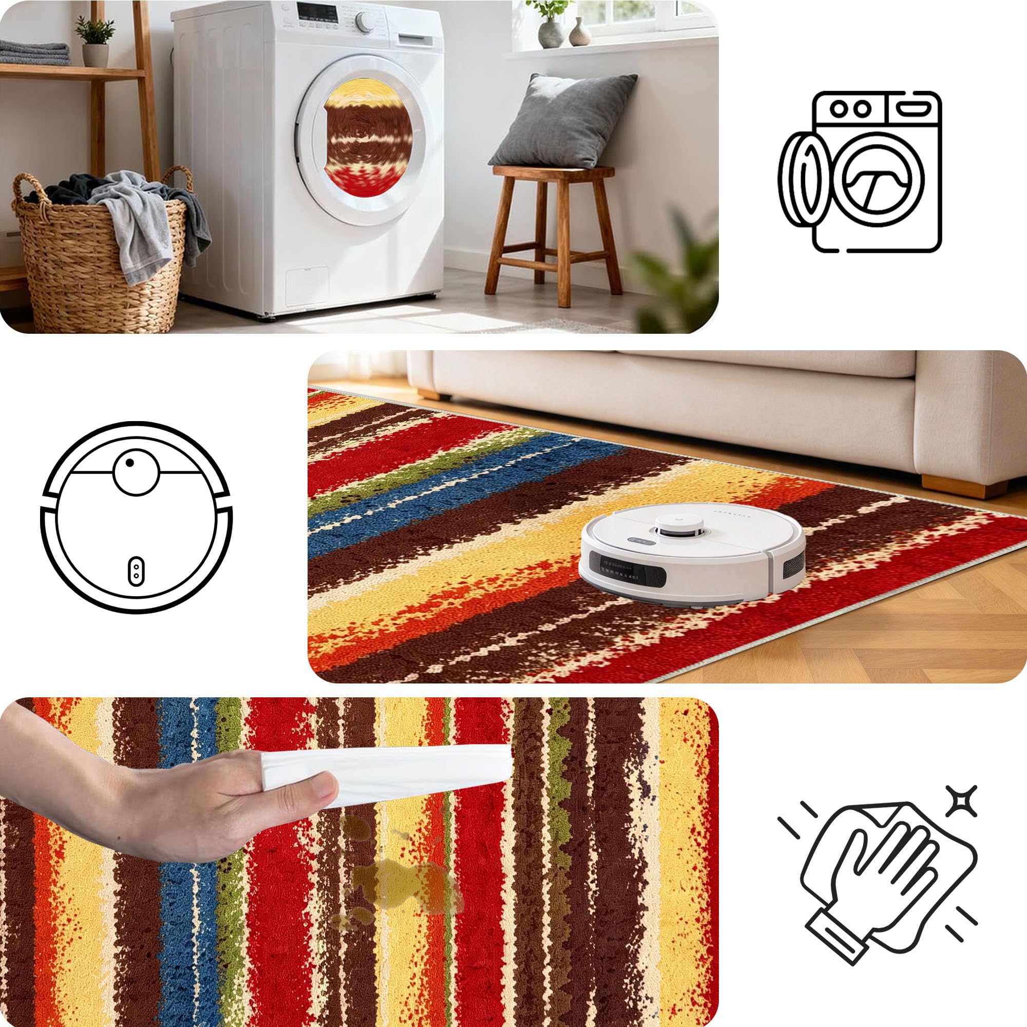 Tapis Couloir Antidérapant Long Rug 90 x 160 cm