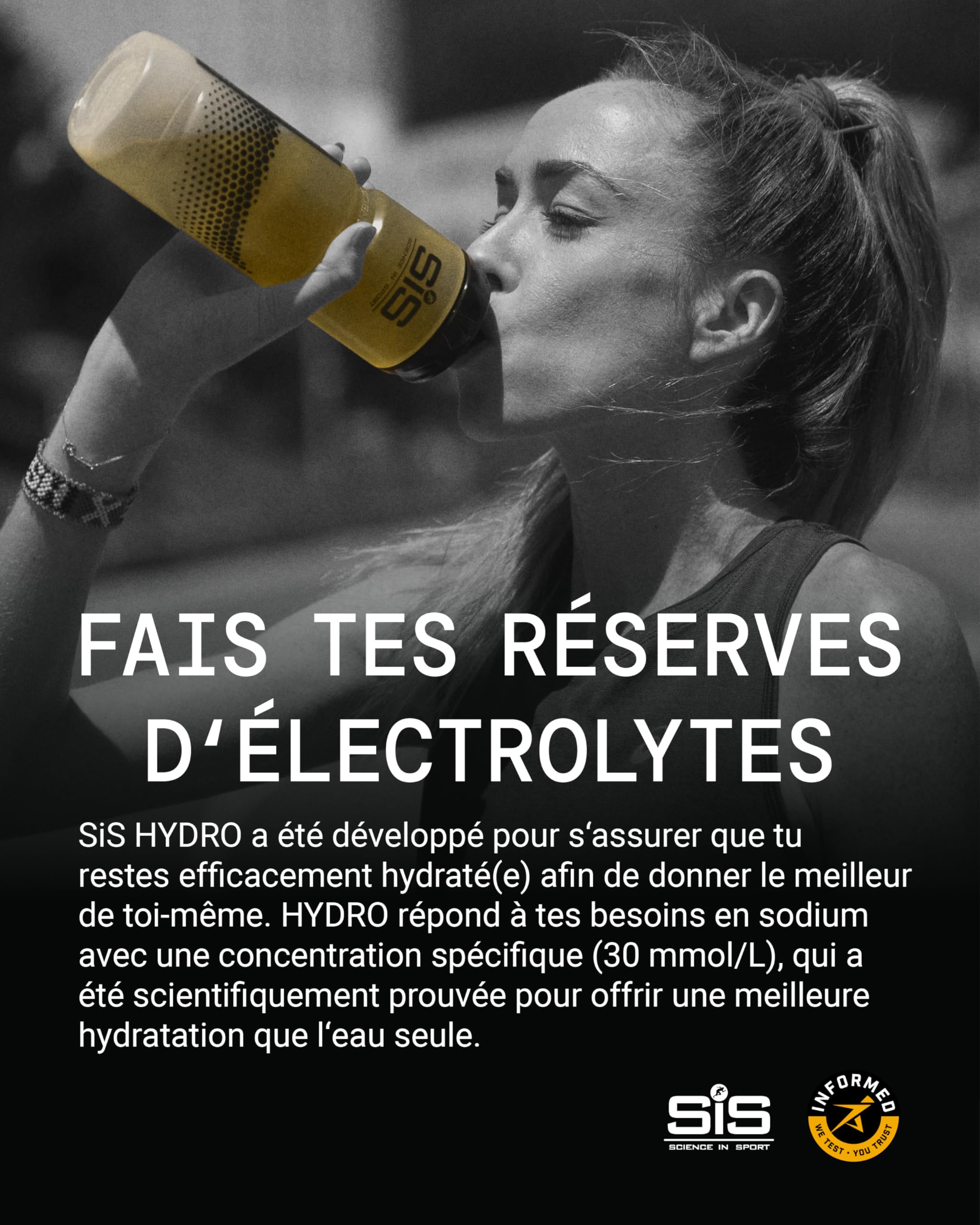 Science In Sport Hydro Comprimés d'Hydratation, Sans Gluten, Zéro Sucre, Saveur Ananas et Mangue Plus Électrolytes, 20 Comprimés Effervescents par Flacon (8 Flacons)