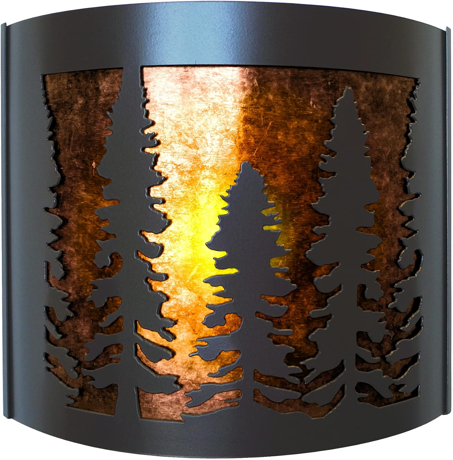 Q QUALITY BRAND COMPANY PD Metals TS014 Trees Interior Facing in One Direction Large Wildlife Series Wall Sconce 4.5 x 14 x 12 in. Cappuccino Color
