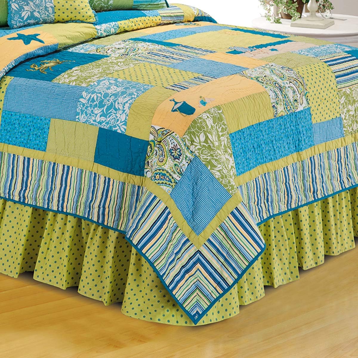 C&F Home Beach Bum Twin Quilt Twin Blue