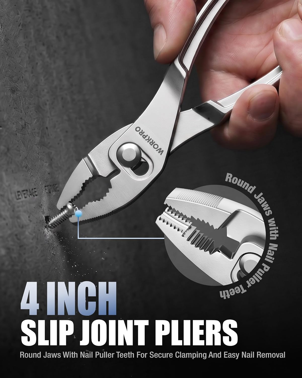 WORKPRO 4-Piece Mini Pliers Set with Pouch, Includes 4-Inch Plier Wrench & Slip Joint & Water Pump Pliers & 4.5-Inch Long Nose Slip Joint Plier, Adjustable Pliers/Pocket Plier/EDC Tool Gift for Man thumbnail