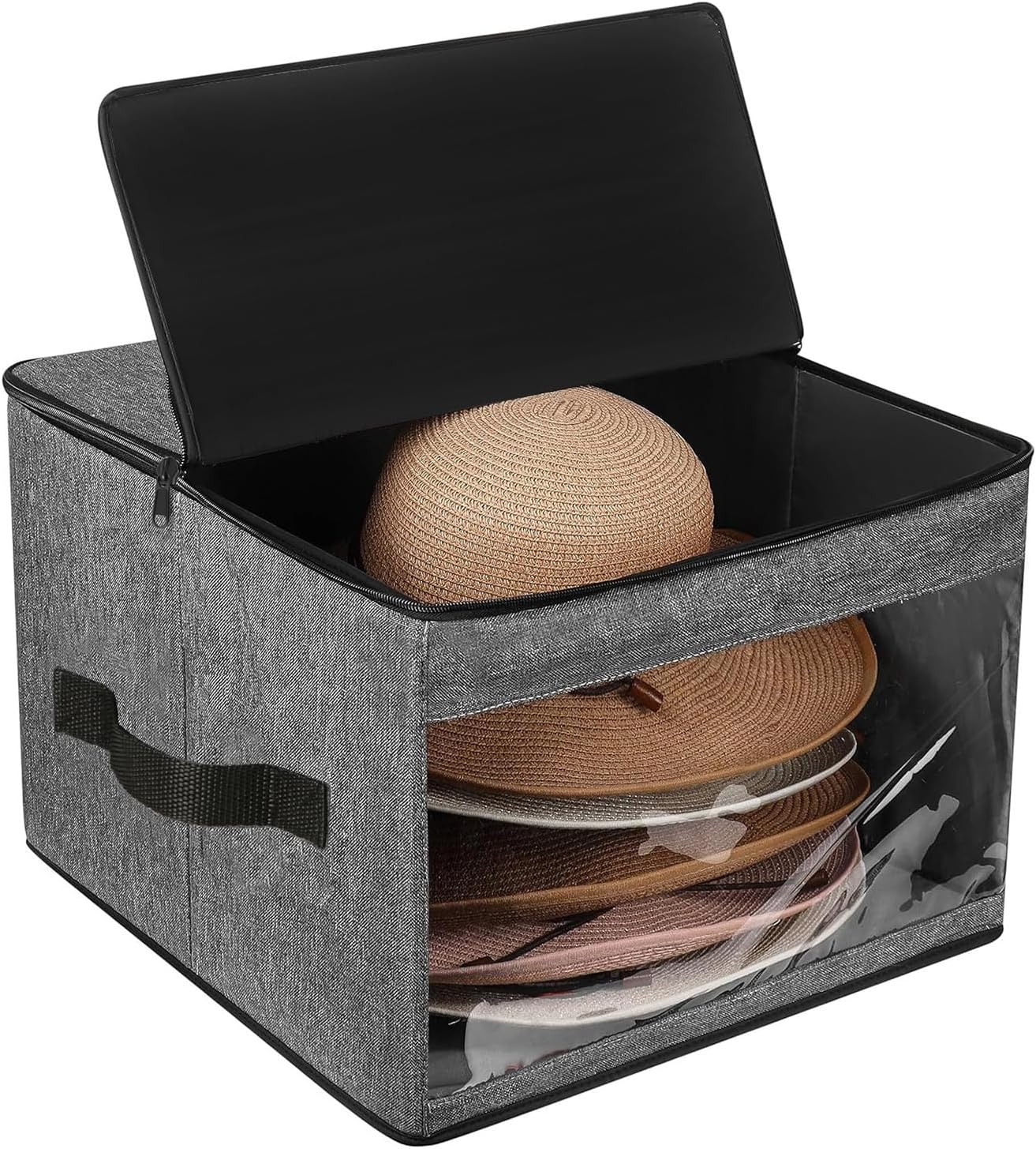 Multi Purpose Headwear Storage Container with Stable Build and Compact Foldable Design Ideal for Various Hat Types Hat Box