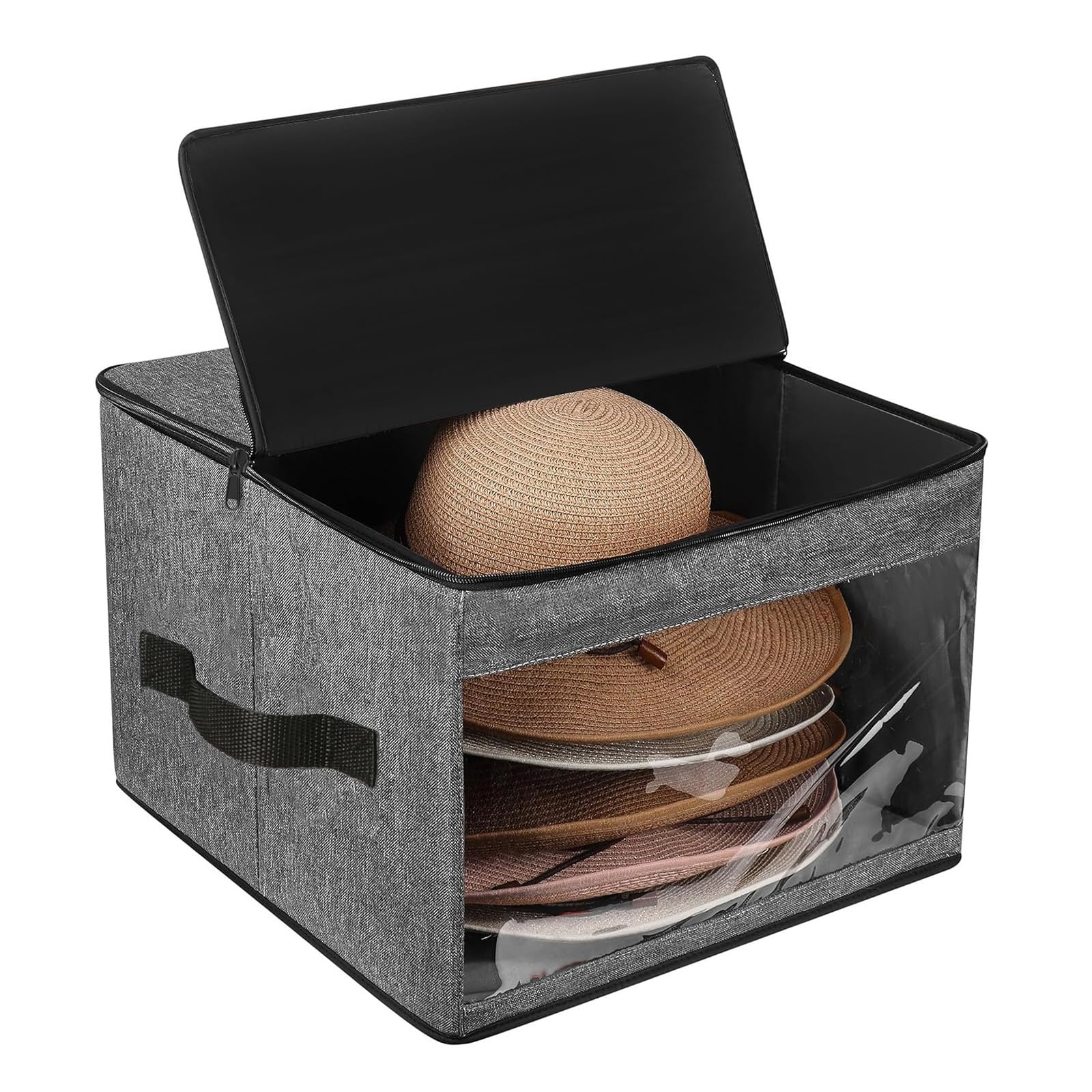 APGLSXY Space Saving Foldable Hat Keeper Box with Secure Top and Breathable Substance Protects Hats Against and Damage Wide Brim Hat Box