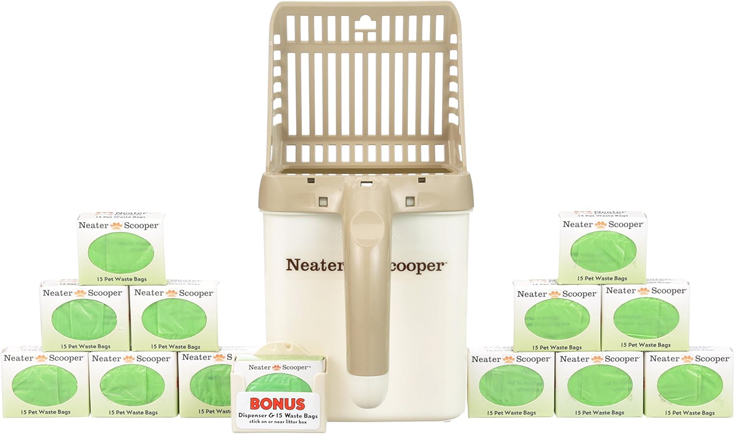Neater Pet Brands Neater Scooper Cat Litter Scoop and 195 Count