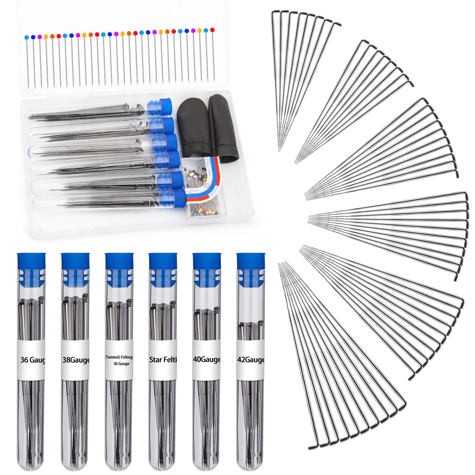 Fadoub 114 PCS Needle Felting Needles Kits, Wool Felting Needles Supplies