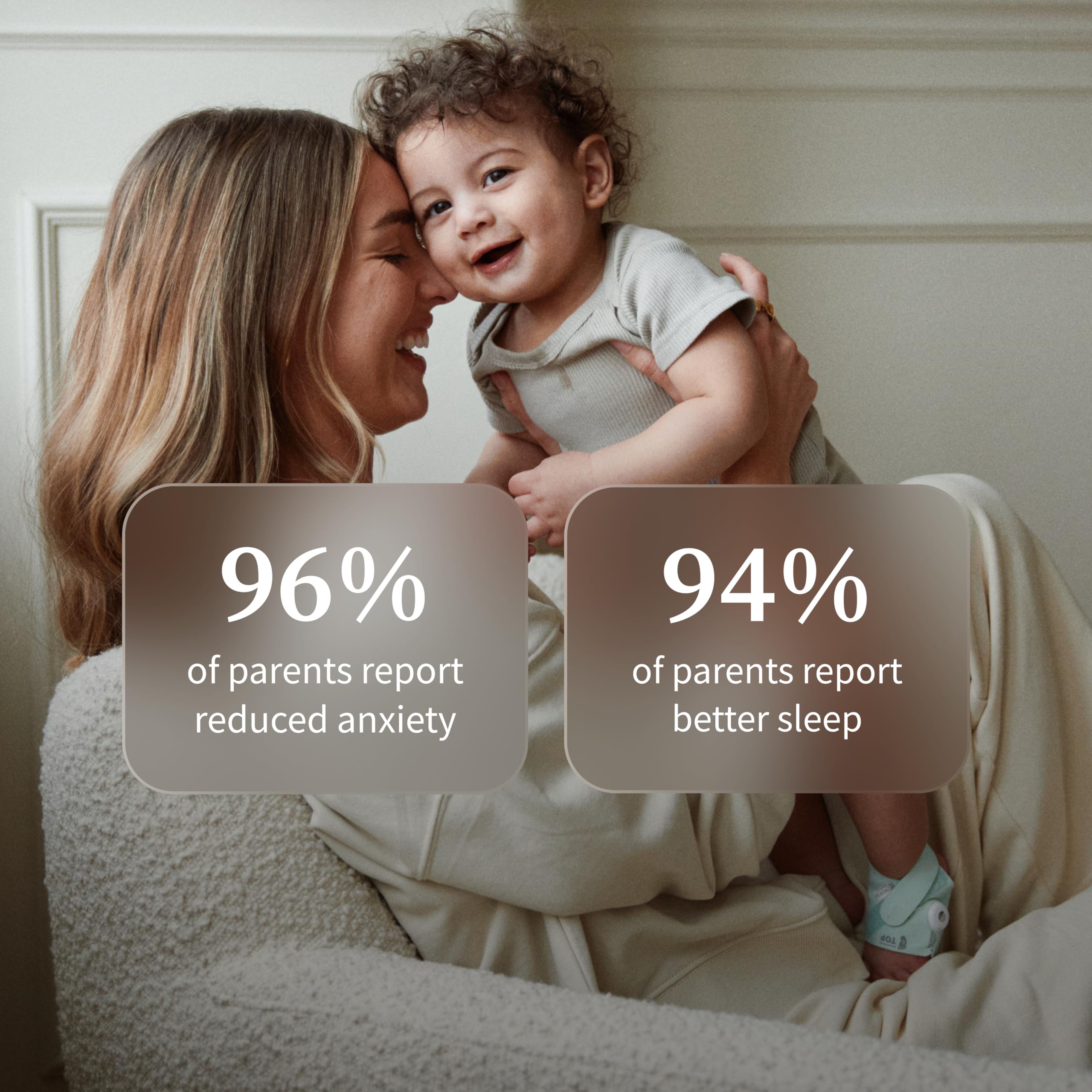 Owlet Dream Sock® - Smart Baby Monitor - Track Live Pulse (Heart) Rate, Oxygen in Infants | Dusty Rose — view 6