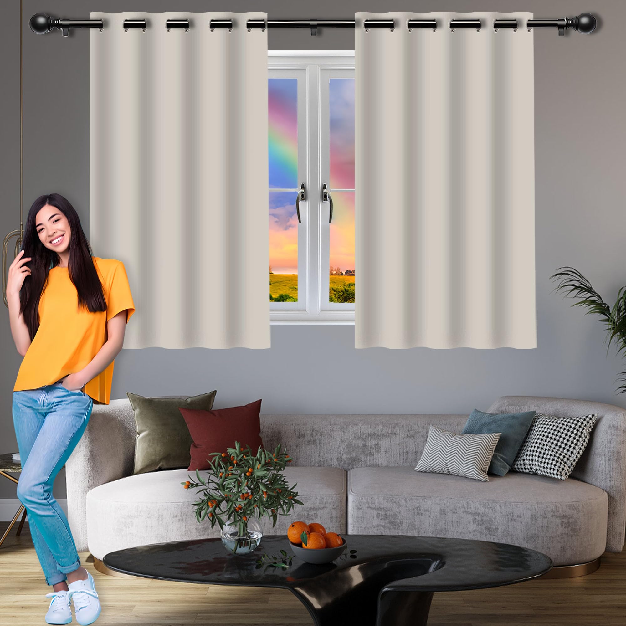 Rideau anti froid occultant thermique 300x120 contre la chaleur et lumière