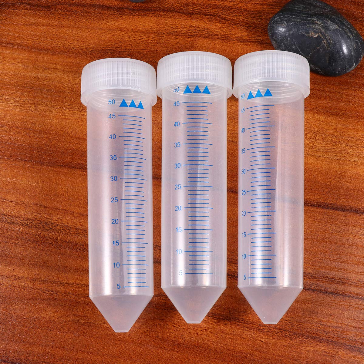 50 Tubos ensayo plástico criovial 5 ml, Tubo congelación, Tubo Almacenamiento en frío con tapón Rosca, Tubo congelado criotubo (Azul) Suministros Laboratorio