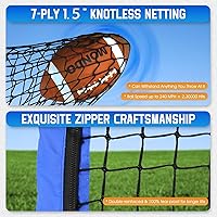 Vista 5 de Football Throwing Net, Upgrade Heavy Duty Metal Frame Quarterback Training Equipment Throwing Machine with 1-4 Targets, Easy Setup Football Target