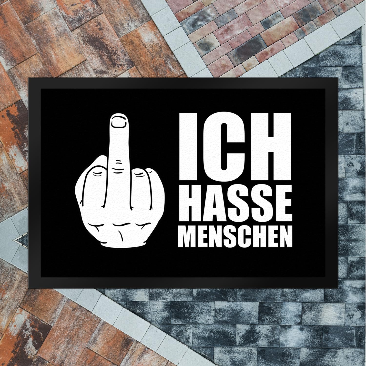 „Ich Hasse Menschen“ Fußmatte – 35x50 Cm, Ohne Rand, Rutschfeste Unterseite, Lustiger Statement-Teppich Für Tür Oder Büro