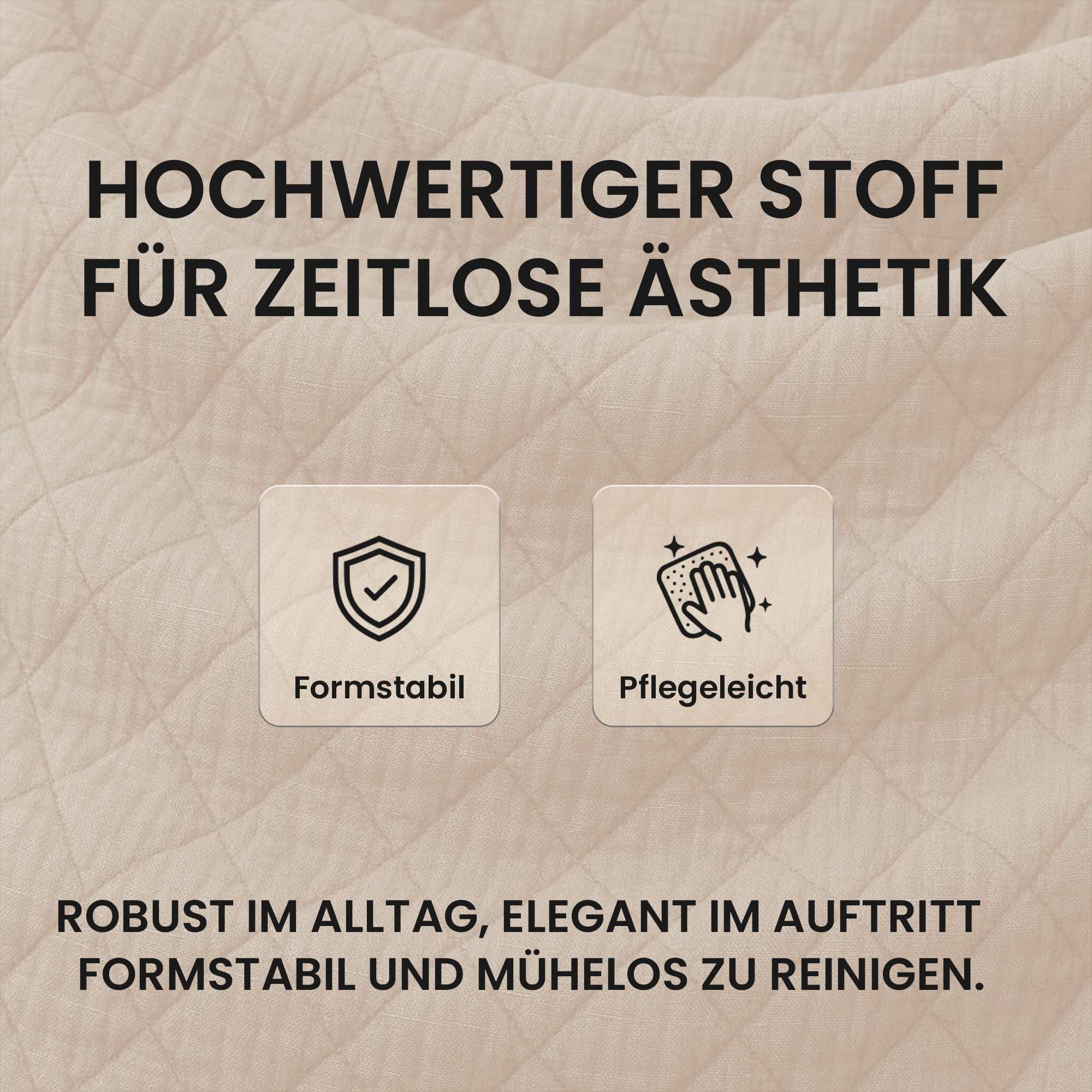 CLP Esszimmerstuhl mit Armlehne Gent, Sessel mit Holzgestell, moderner Küchenstuhl mit gepolsterter Sitzfläche und Bodenschonern, bis 120 kg Farbe Creme Gestell Farbe Natur
