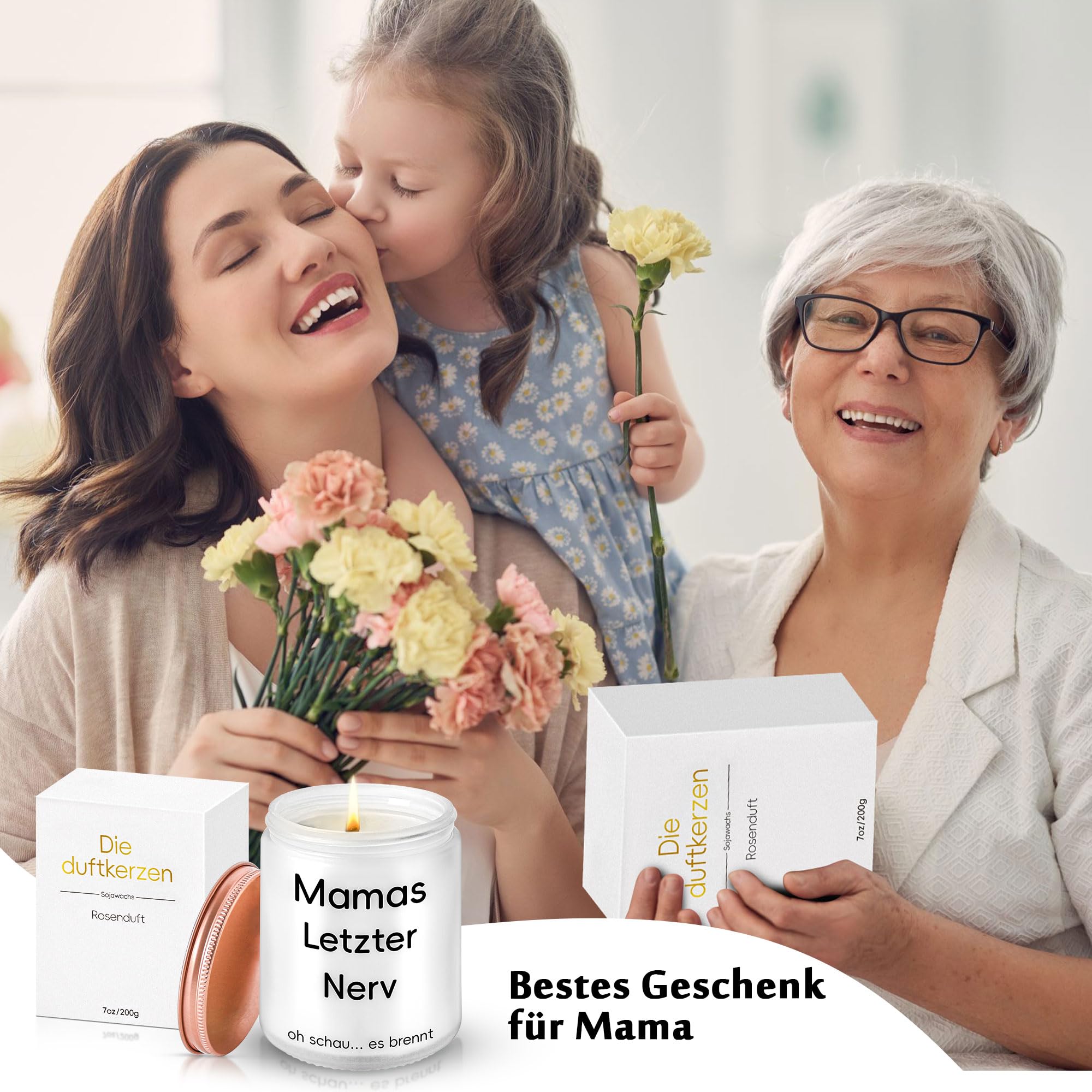 Geschenkkorb Für Mama – Verwöhn-Set Mit Kerze, Badezusatz, Tasse & Mehr Für Muttertag & Geburtstag
