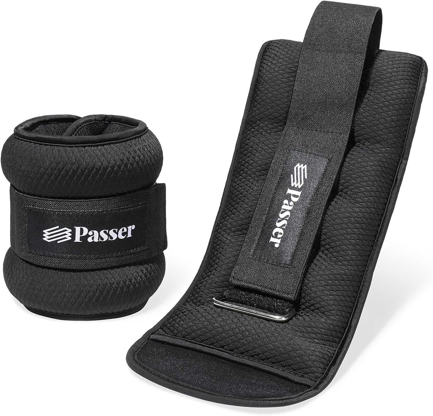 Ankle & Wrist Weights Sets for Women Men (2/4/6/10 lbs Pair), Adjustable Strap, Leg Weights Arm Weighted Wristbands for Yoga, Pilates, Running, Aerobics, Gym Fitness, Physical Therapy - Black