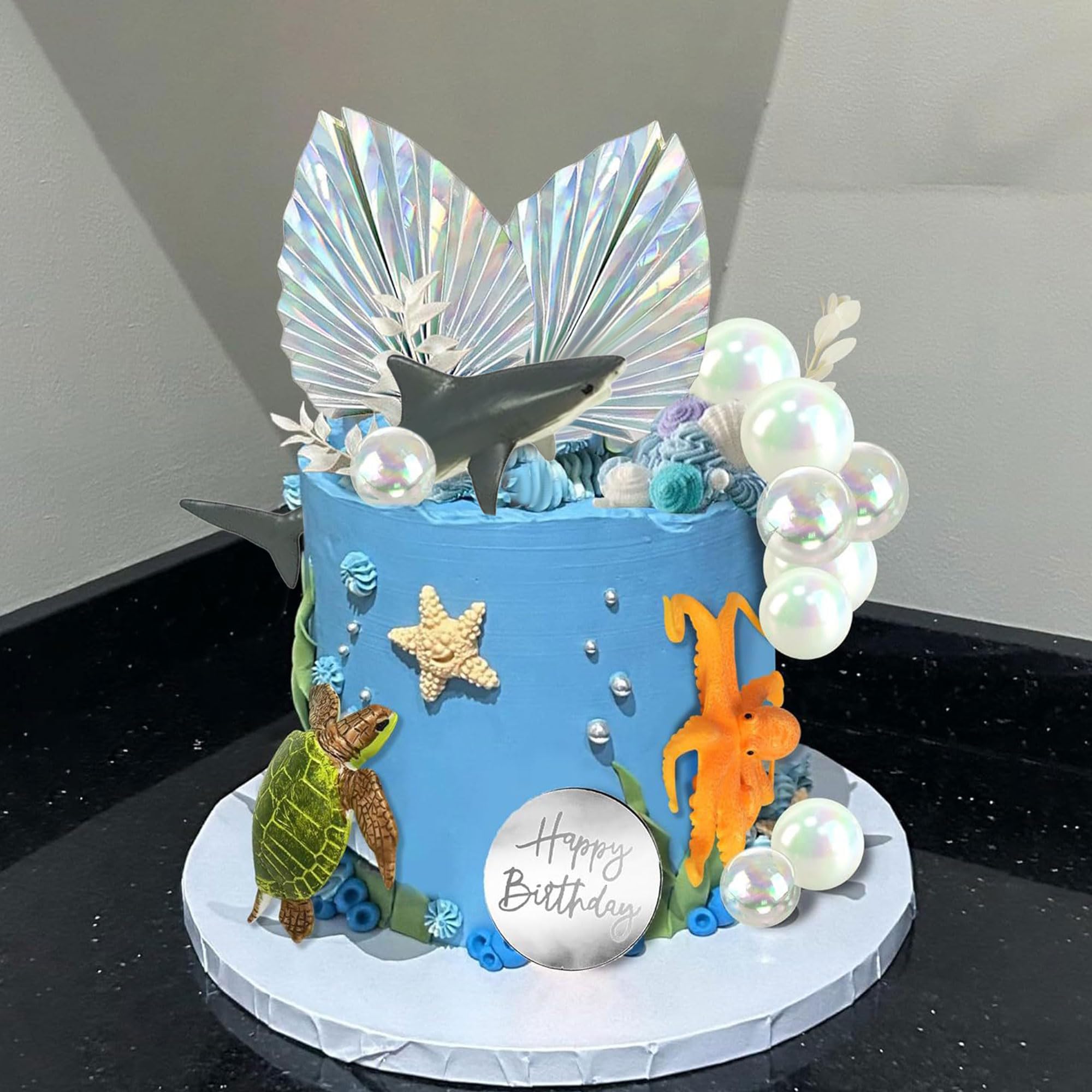 Under the Sea Cake Toppers Ocean Animal Cupcake Toppers Under the Sea Party Decorations Ocean Sea Theme Baby Shower Birthday Party Cake Decorations - Image 4