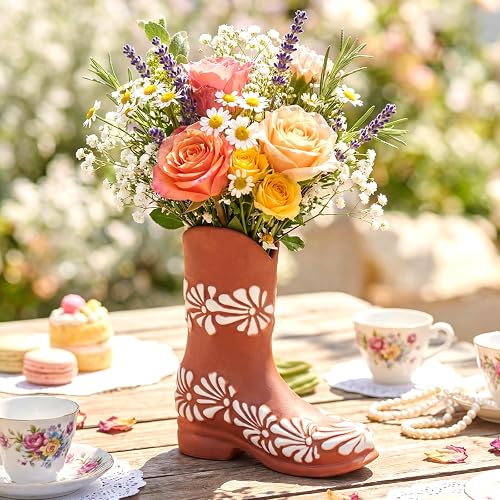 Mifoci Cielito Lindo Cowboy Boot Vase Dia De Las Madres