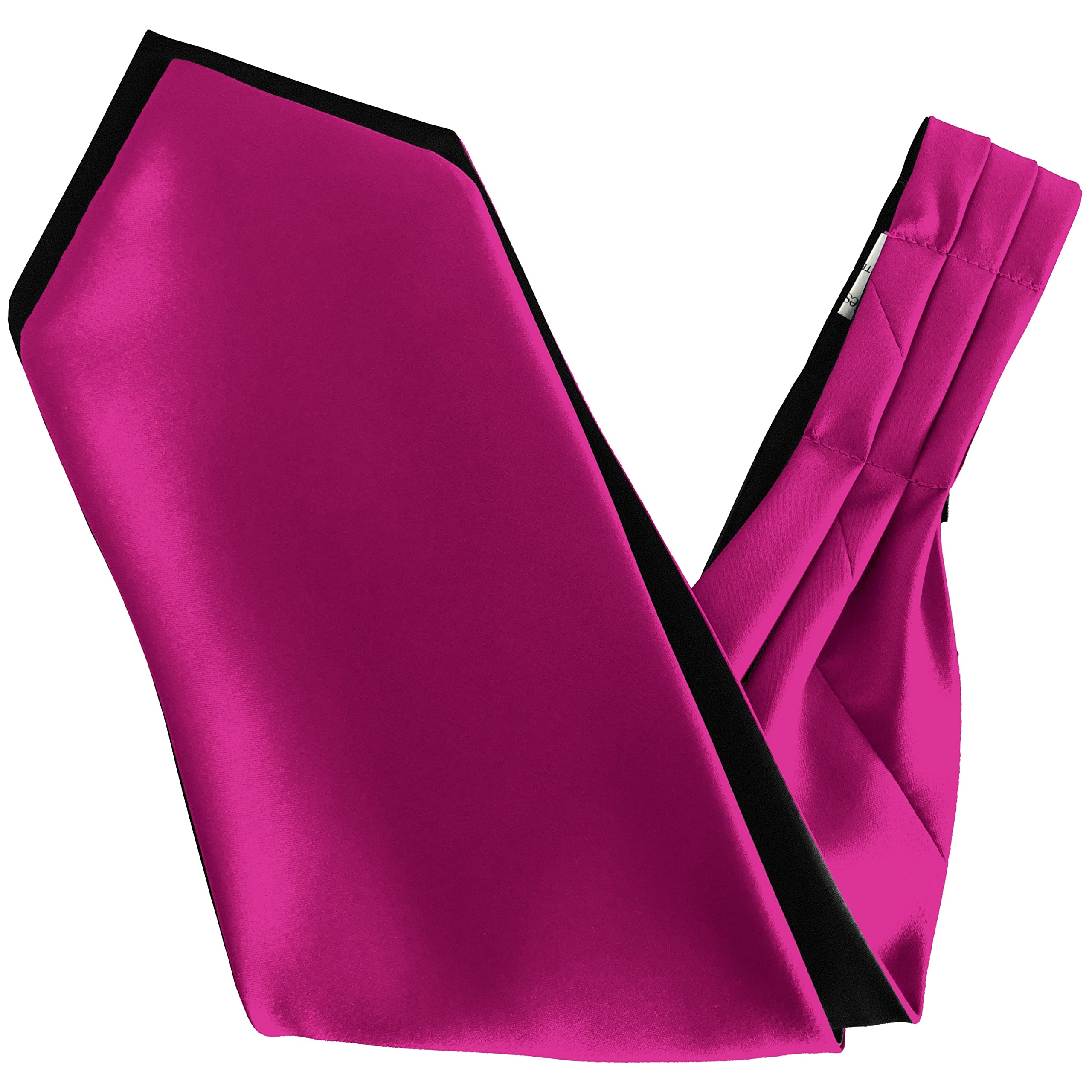 Great British Tie Club Men's Satin Ascot Cravats (Fuchsia Pink)