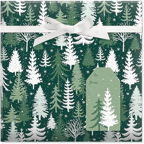 Vista 4 de Current Holiday Forest Christmas Rolled Wrapping Paper - Premium Jumbo 23-Inch x 32-Foot Gift Wrap Roll, 61 Square Feet Total