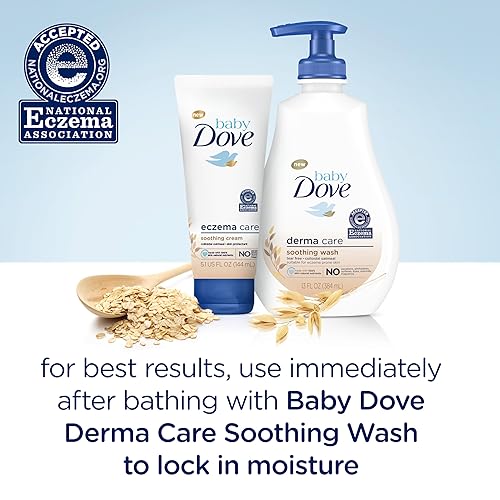 Miniatura 11 de Baby Dove Loción en crema calmante para calmar el cuidado del eccema de la piel delicada, sin perfume artificial o color, sin parabenos ni ftalatos,