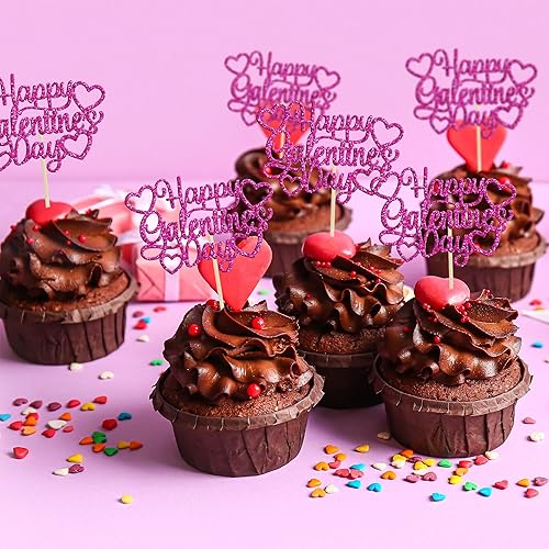 Vista 157 de 36 piezas de decoración de cupcakes para el día de San Valentín, dulce amor, San Valentín, para el día de San Valentín, fiesta de cumpleaños