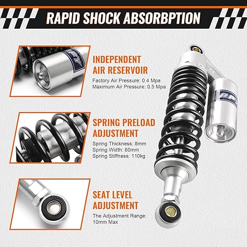 Miniatura 4 de Newsmarts - Amortiguador de aire para motocicleta (2 unidades)