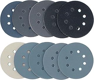 100pcs 5 Inch Sanding Discs, VFINE High Performance 8 Holes Hook & Loop Heavy Duty Sandpaper for Wet/Dry Sanding Grinder Polishing, Orbital Sander Sandpaper for Car Paint Wood or Metal Polishing