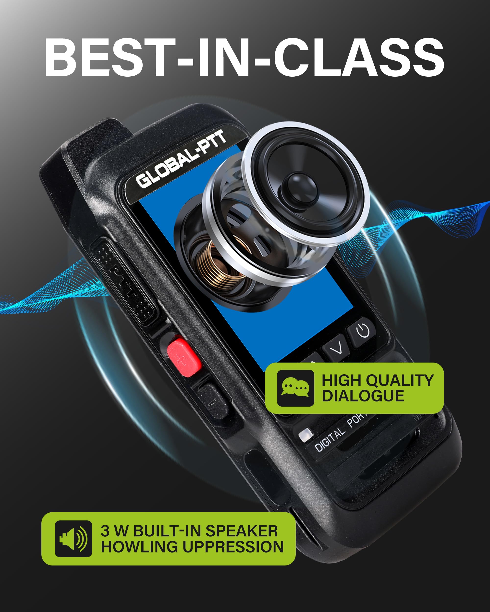 2-Pack Global PTT 4G Walkie Talkies with SIM Cards - Nationwide Coverage Unlimted Communication Long Range PoC Two Way Radios IP67 Waterproof Design — view 6