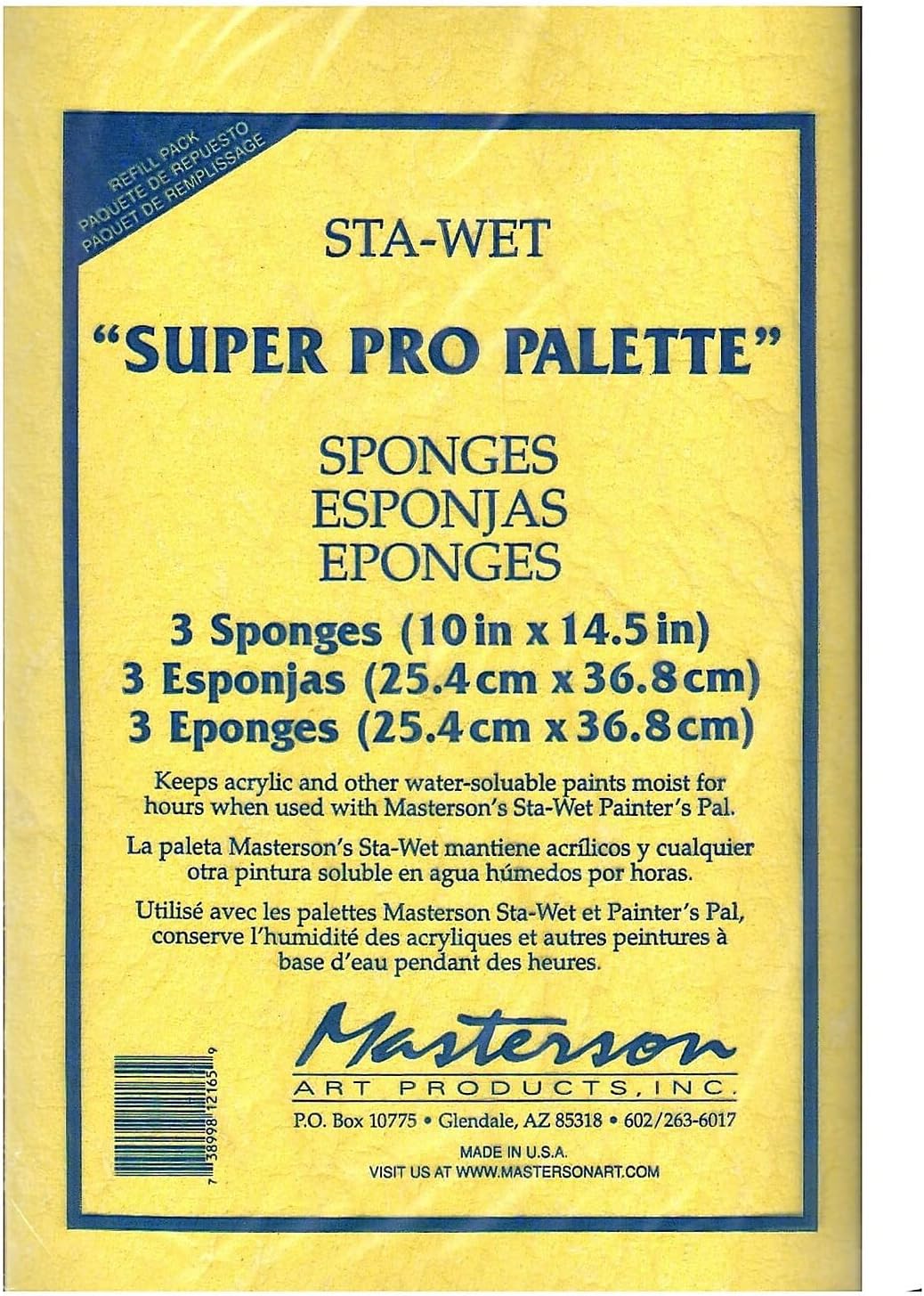 Sta-Wet Super Pro Palette Sponge Refill [Pack of 2 ]