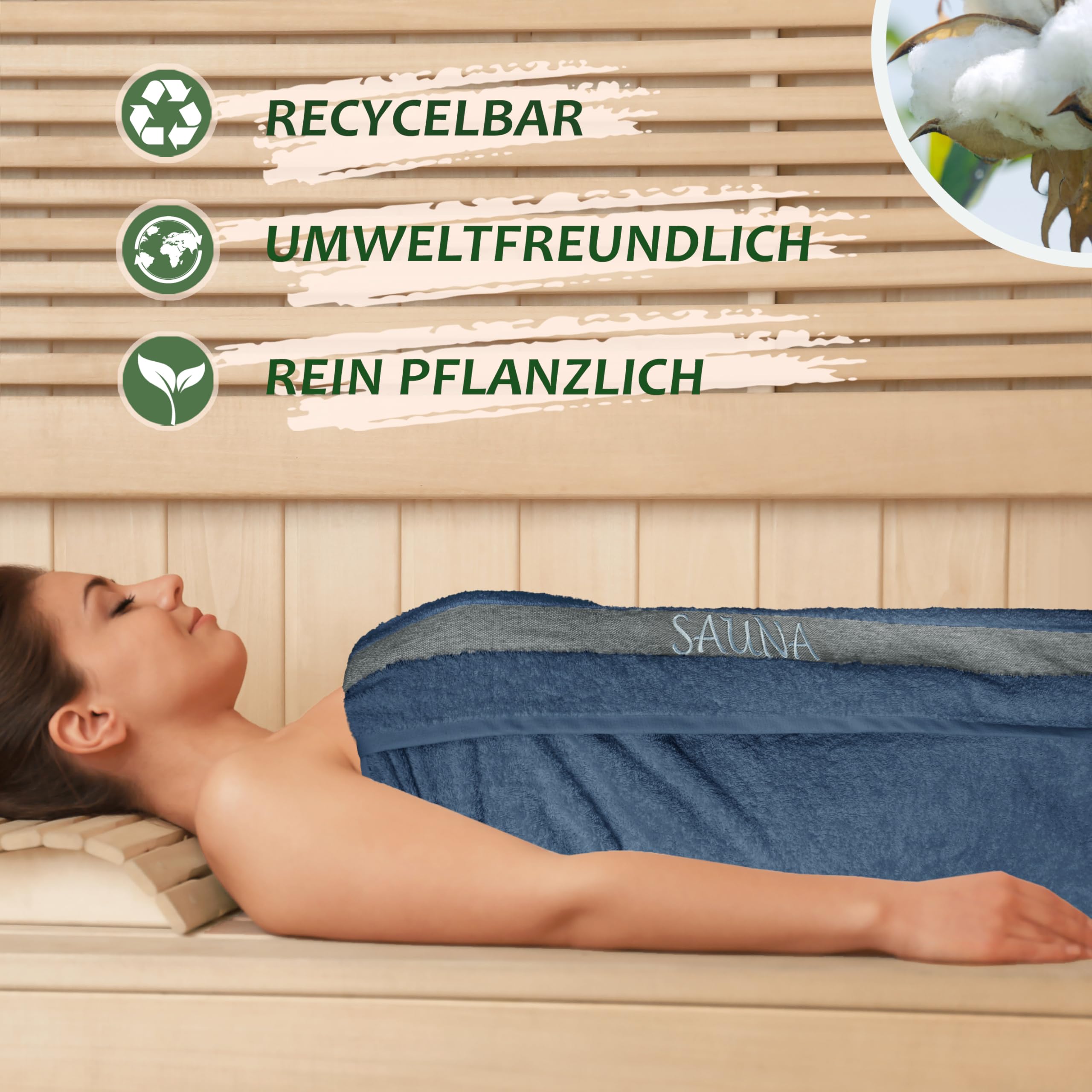 Lashuma Serviette de sauna pour homme Lima grande serviette de plage XXL Bleu jean 100 x 200 cm