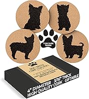 Vista 9 de Portavasos de corcho para amantes del pastor alemán, juego de 4 con parte inferior protectora, decoración de perro para bebidas, gran idea de regalo
