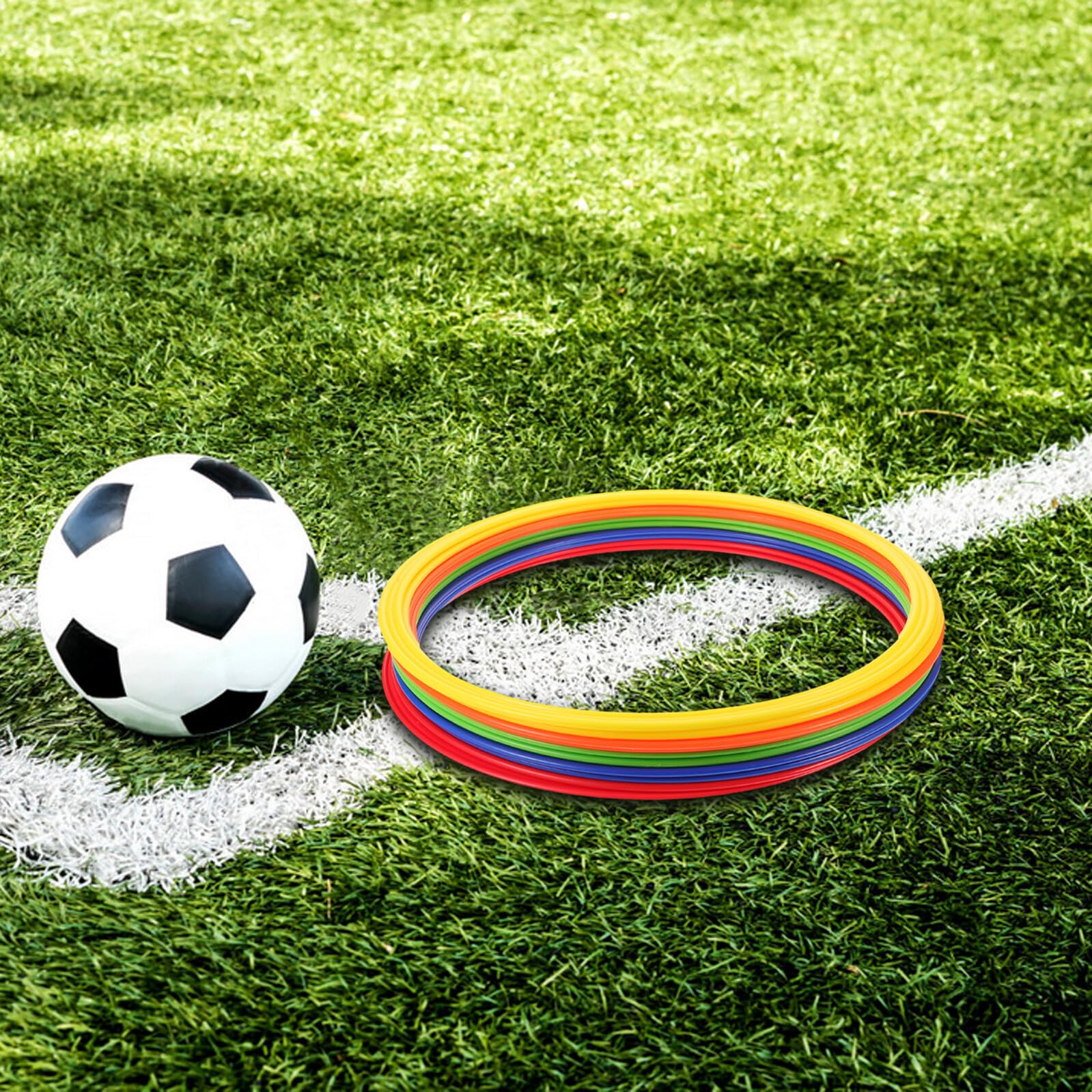 10pezzi Cerchi Di Plastica Per Agilità e Velocità Adatti Per Calcio e Basket Per Esercizi Di Allenamento Di Agilità e Giocattoli Da Parco Giocattoli