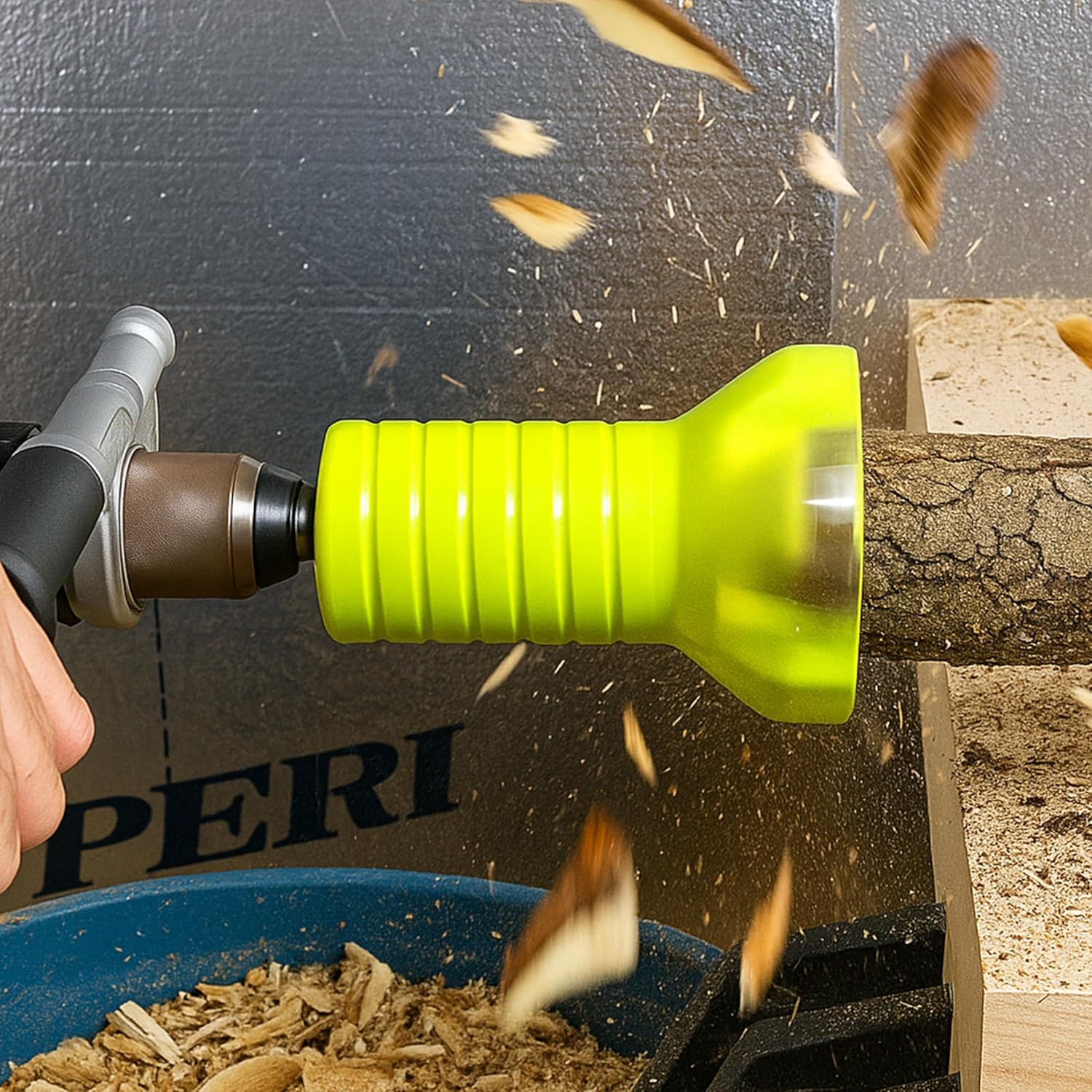 Timber Tuff 3 Piece 1, 1.5, and 2 Inch Die Cast Aluminum Tenon Cutter Set with Matching Forstner Bits for Woodworking, Lime Green