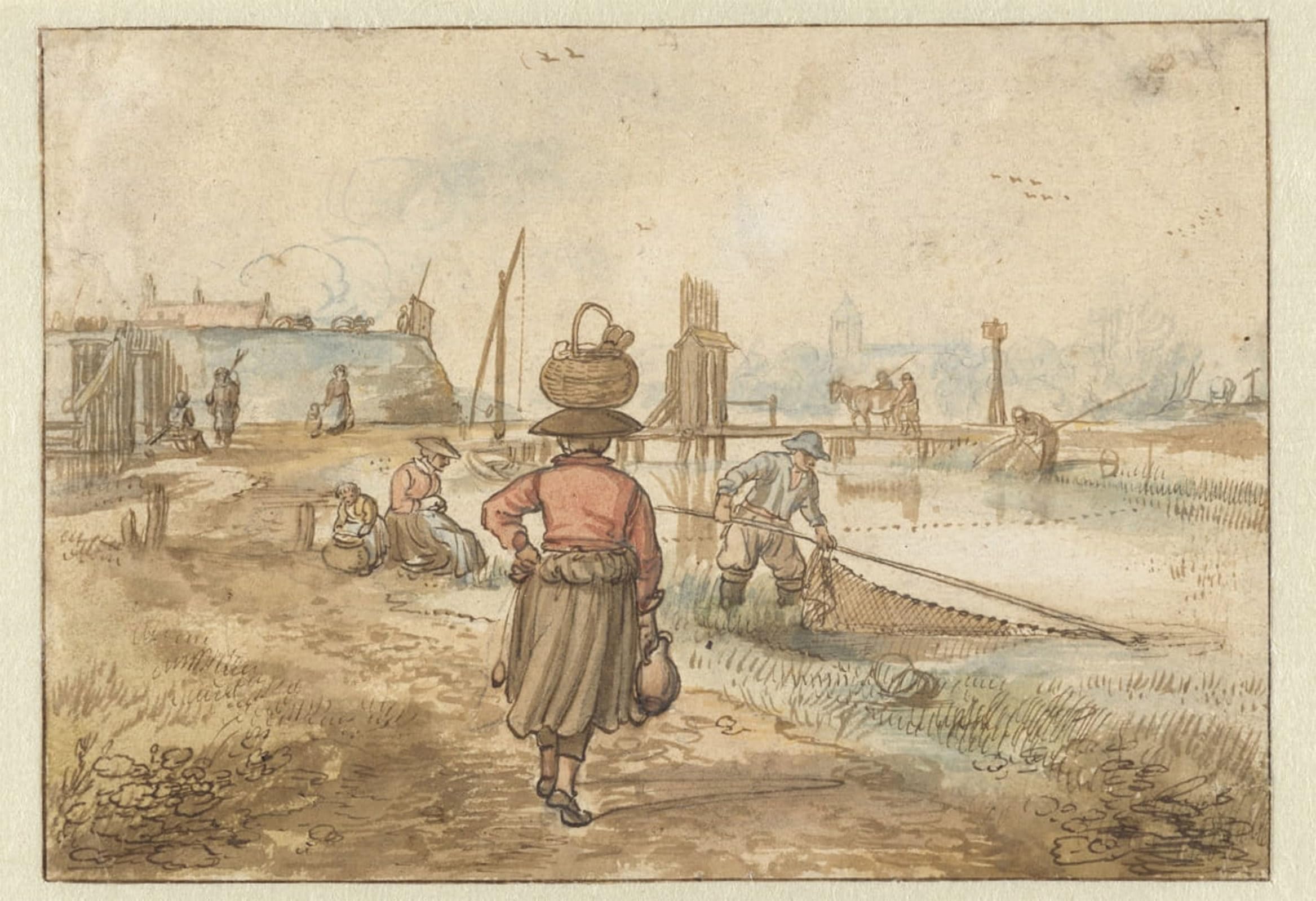 Cuadro en lienzo de alta calidad con la obra de Hendrick Avercamp para decoración de despachos 5