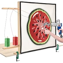 Rug Tufting Frame, 35.5in X 35.5in Wooden,with Rubber Strips for Protection, Suitable for tufting Enthusiasts, Desktop Frame