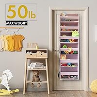 Vista 9 de HOMELUX THEORY - Organizador colgante sobre puerta, 1 pieza, resistente, 55 x 14 x 6.7 pulgadas, 6 bolsillos frontales grandes, 12 laterales