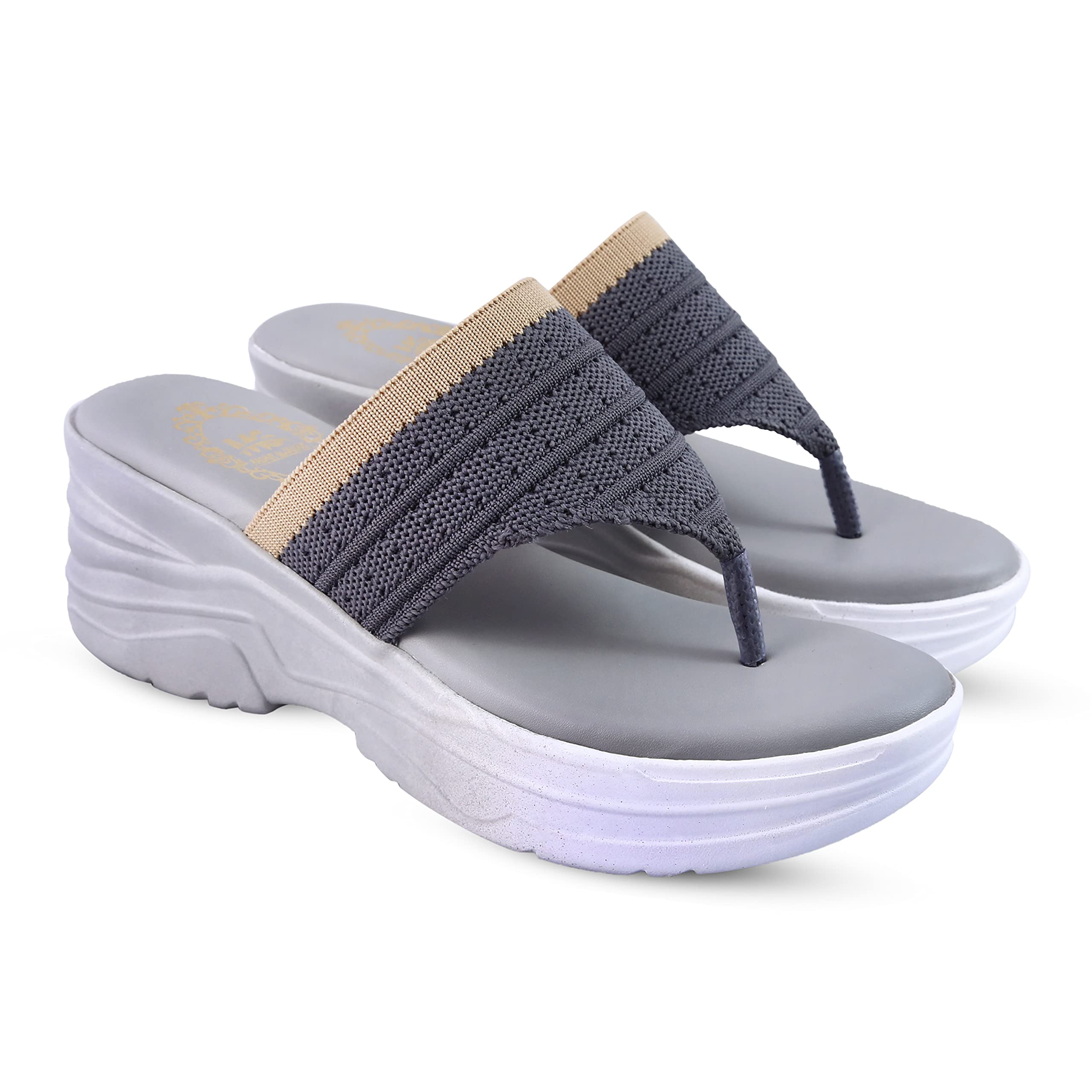 madam glorious Womens Grey Synthetic Wedge Sandal - 6 UK (B0961CF6KN) Amazon Price History, Amazon Price Tracker