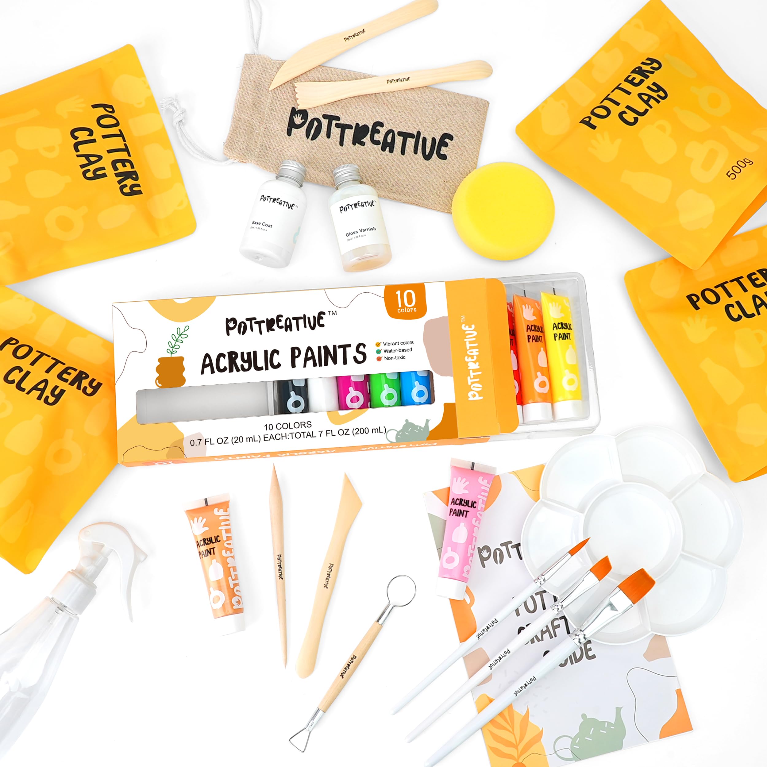 Air Dry Clay Pottery Kit - Beginner Pottery -2