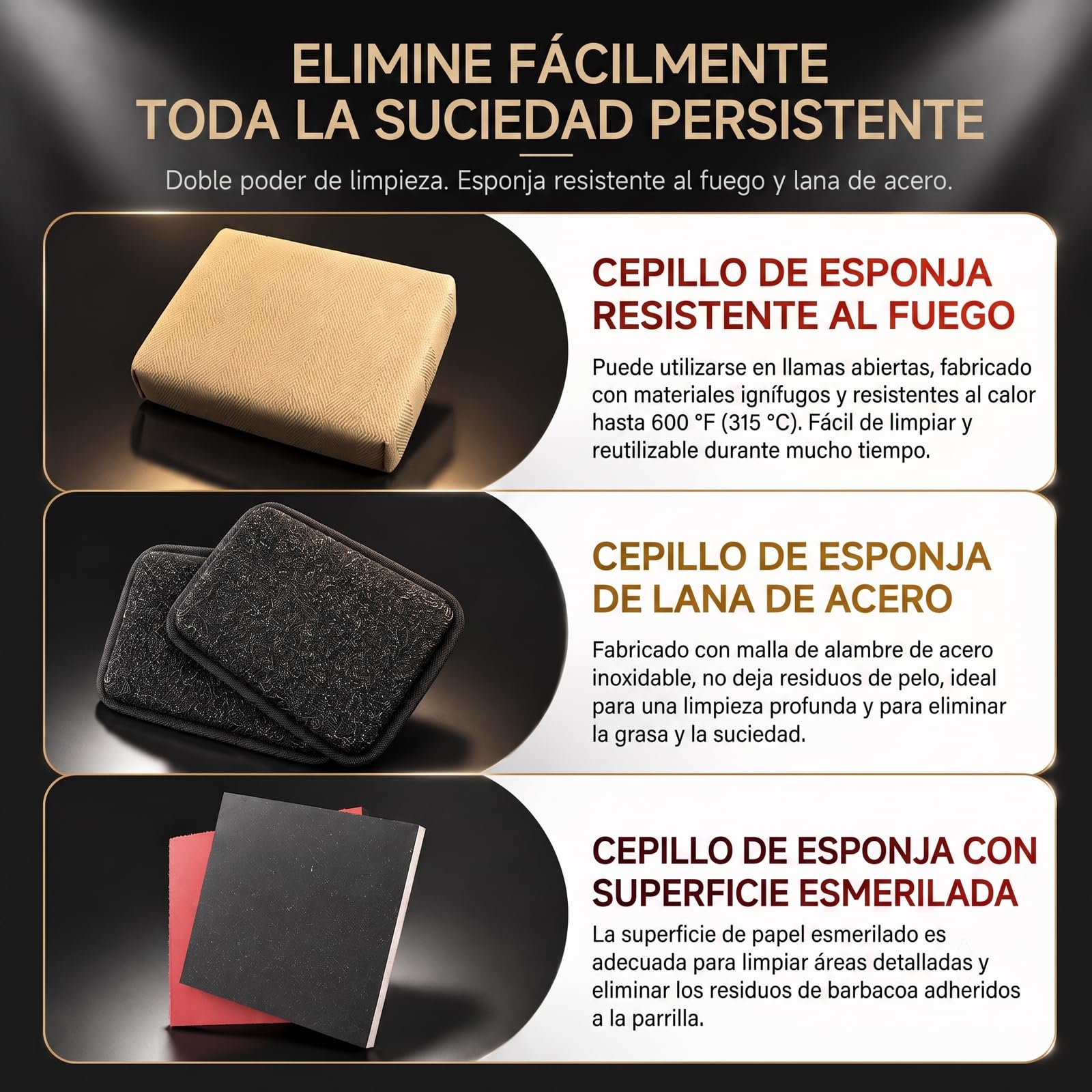Cepillo eléctrico para barbacoa inalámbrico, control de velocidad basado en presión, recargable, fácil de limpiar, compatible con la mayoría de los aparatos de barbacoa, cerdas metálicas no falladas | Inalámbrico,Recargable,Compatible con la mayoría de lo
