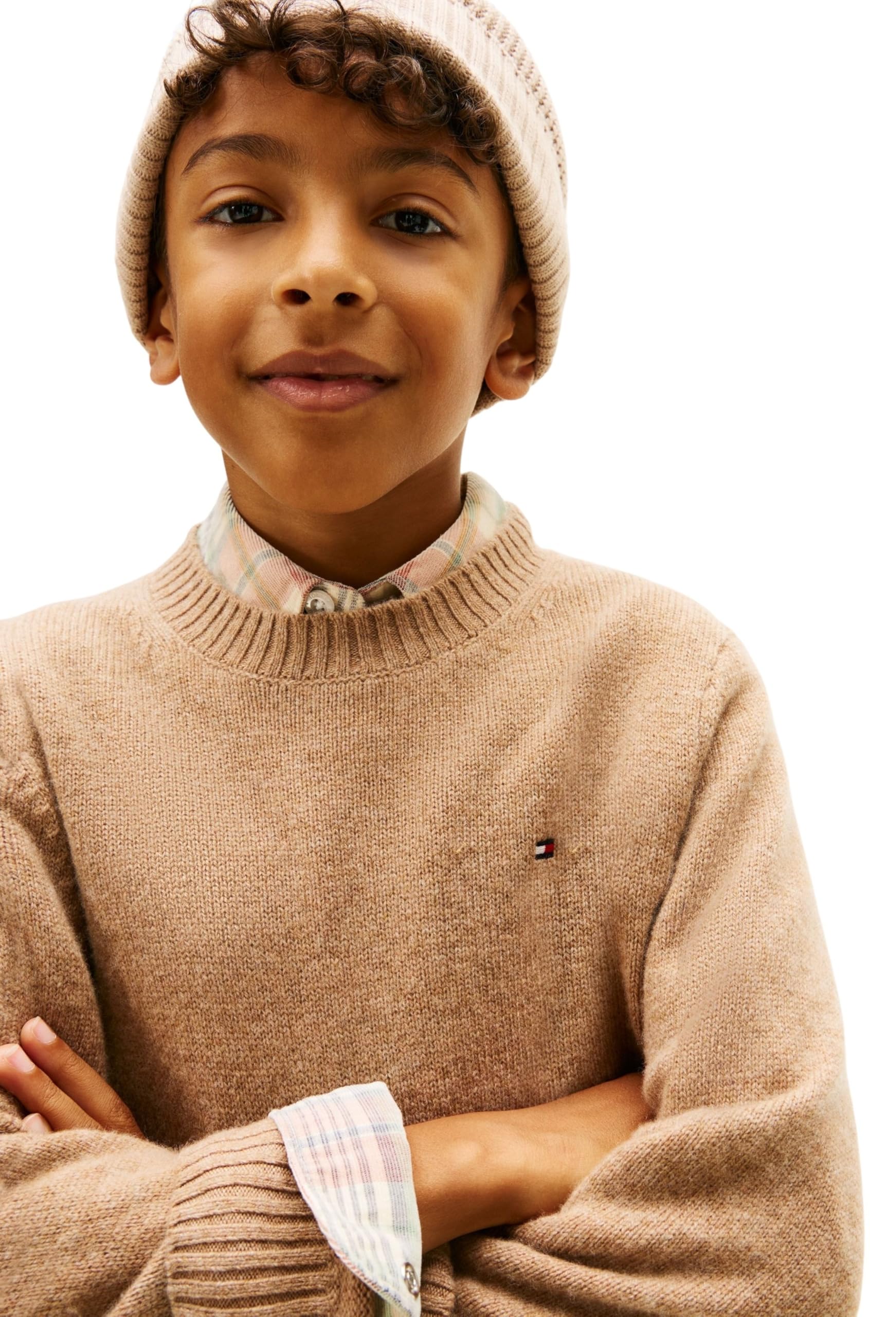 Tommy Hilfiger Lambswool CN Sweater Kb0kb10348 Altri Maglioni Bambini e Ragazzi (Pacco da 1)