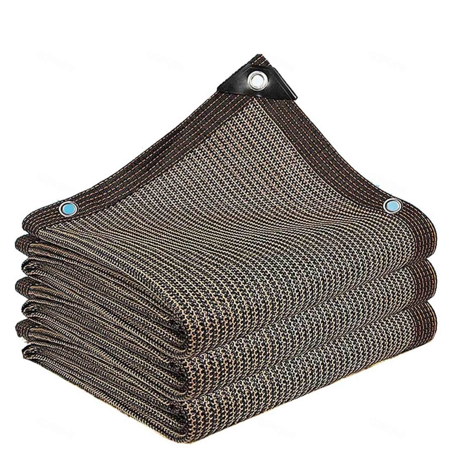 WQPMNYG 4x4 Garden Shade Canopy - Breathable Tear-Resistant Mesh with Reinforced Edges for Greenhouses Patios & Plants - Durable Shade Netting Brown 6x7m