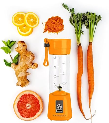 Miniatura 2 de Licuadora portátil para batidos y licuados de frutas, recargable de fusión de 15.5 onzas y exprimidor portátil viene con correa de transporte, cable