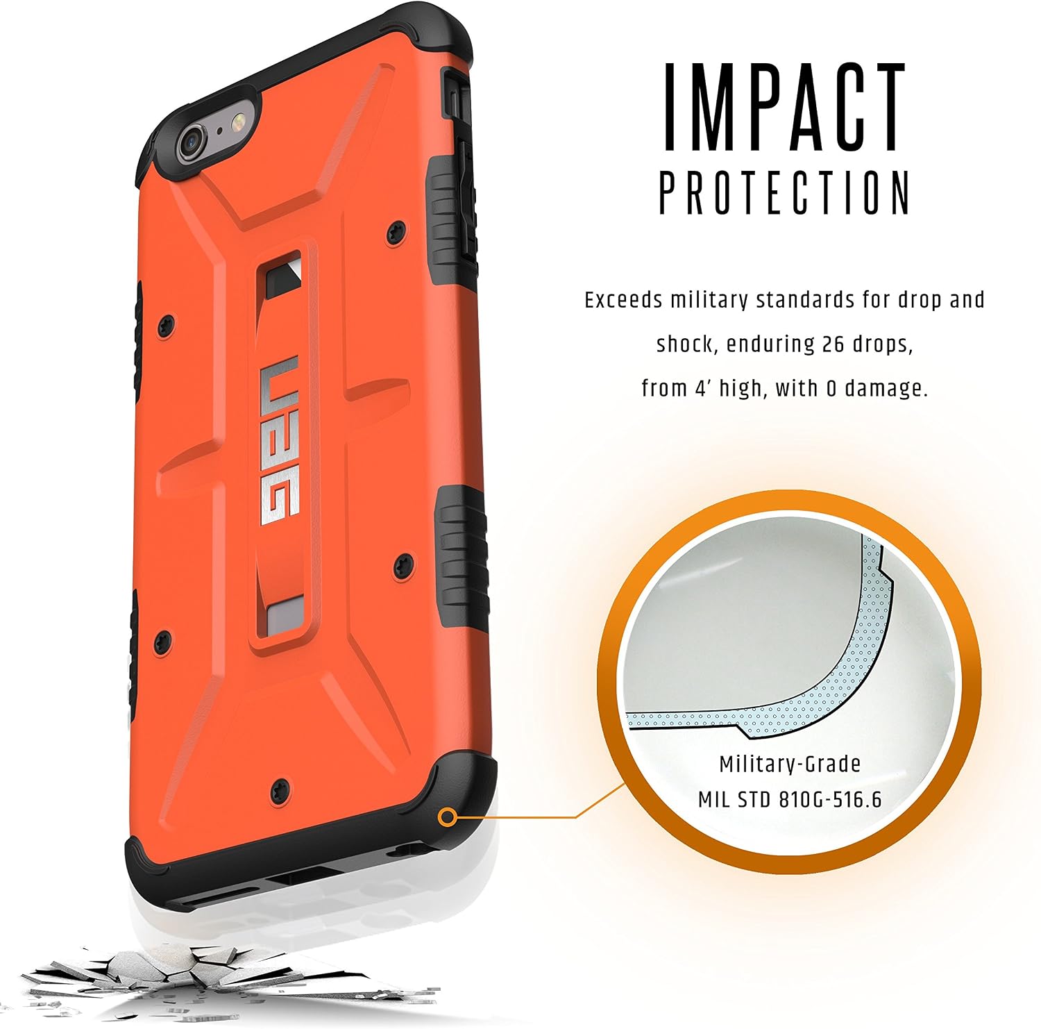 UAG iPhone 6 Plus/iPhone 6s Plus Feather-Light Composite [Rust] Military Drop Tested Phone Case