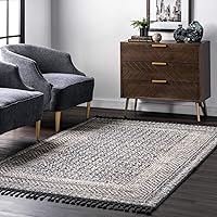 Vista 20 de nuLOOM Claudia - Alfombra de pasillo con borlas de diamante, 2 pies 6 pulgadas x 10 pies, color marfil