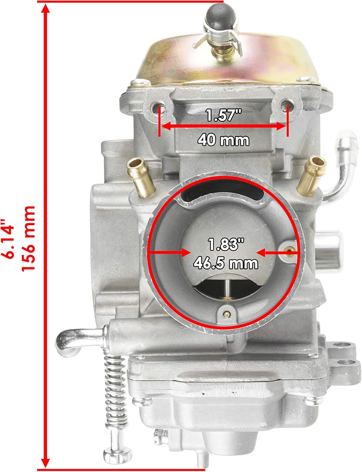 Caltric Carburetor and Airbox Air Intake Boot Compatible with Polaris Ranger 500 2x4 4X4 6X6 2004 2005 2006