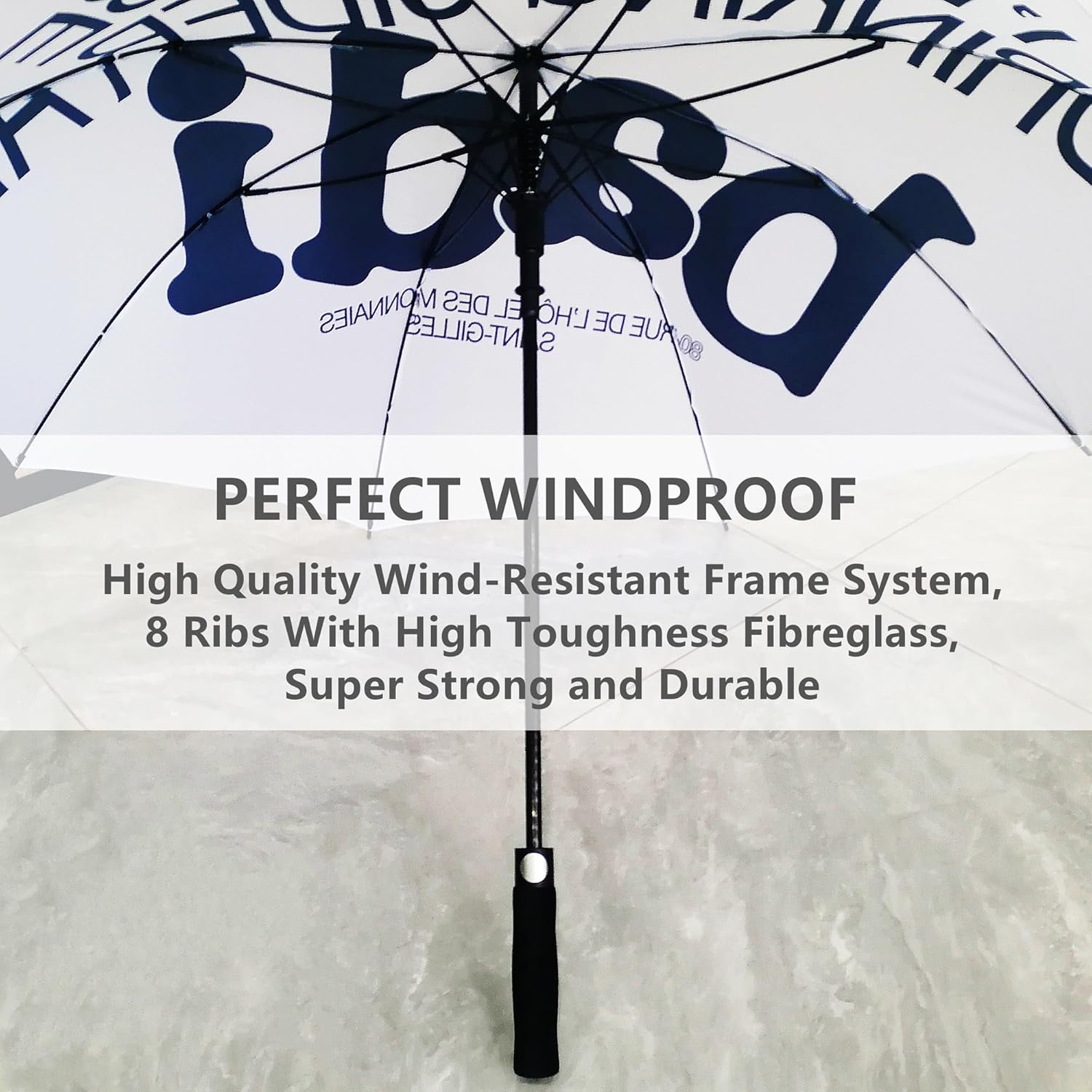 Custom Full Printing Umbrellas, Customized Logo Golf Umbrellas 55-Inch Windproof Auto Open Large Personalized Umbrella with Photo or Design for Gifts & Daily Use