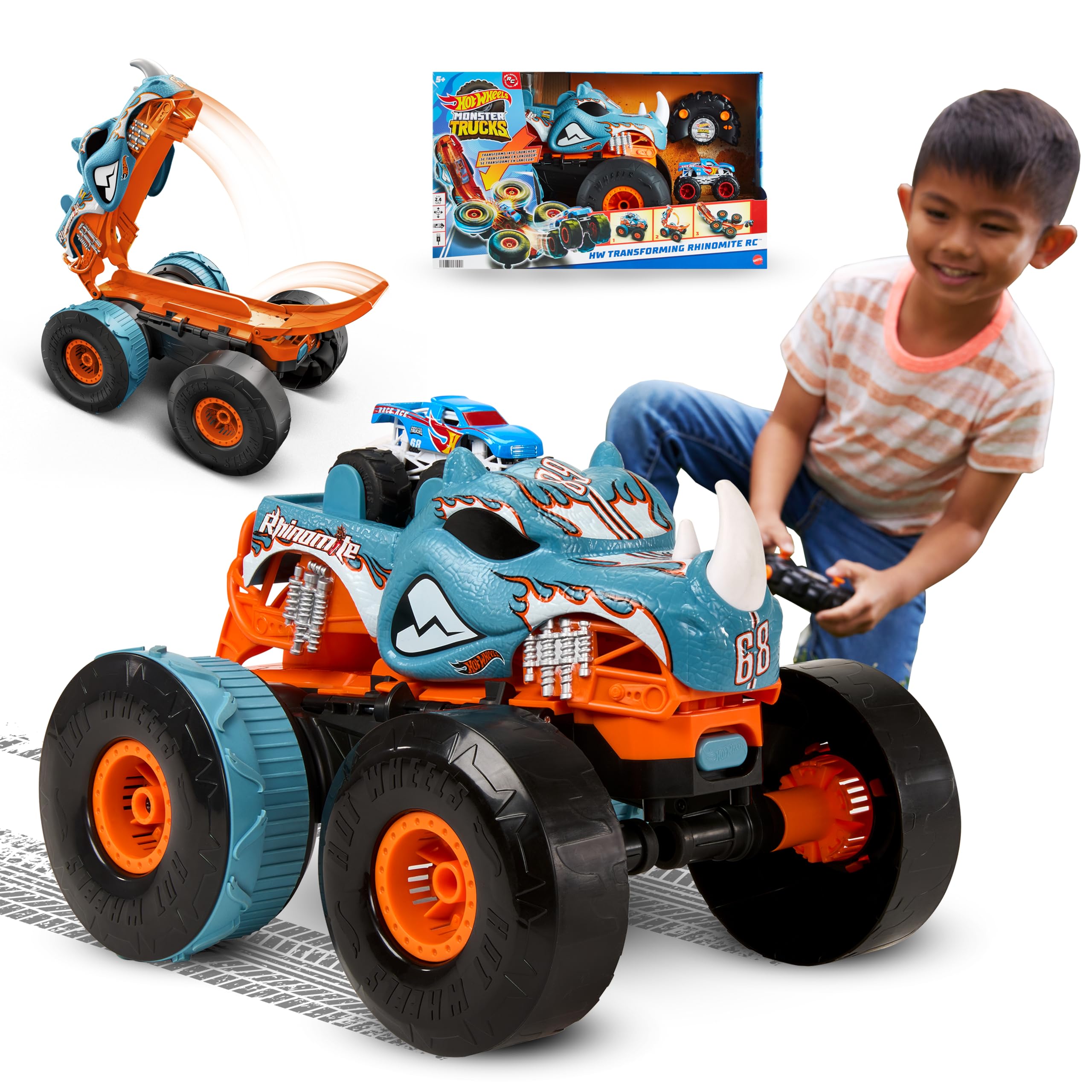 Hot Wheels Monster Trucks HW Transforming Rhinomite RC