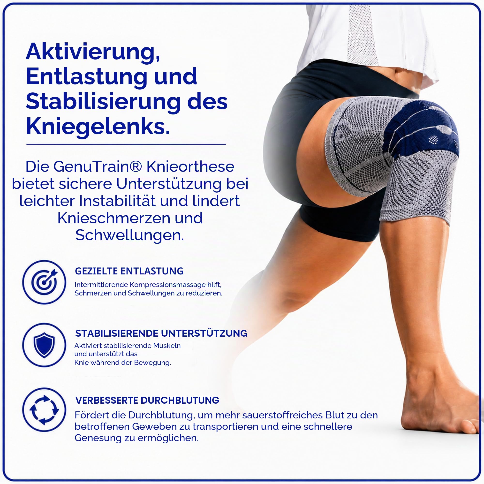 BAUERFEIND GenuTrain gepolsterte Kniebandage